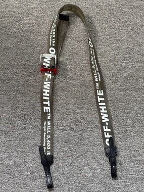 Off-White Industrial Strap with White Logo and Red Accent